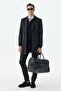 Anthracite Comfort Fit Mono Collar Woolen Coat