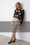 Women's Brown Baklava Pattern Buttoned Cardigan Alc-X15880 - 2