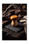 Mushroom Design Bamboo Salt and Pepper Shaker Set - 2-Piece Wooden Salt Shaker Set - Mushroom Shaped Spice Container - 2
