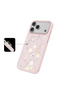 iPhone 18 Pro Max Compatible Case with M-Safe Feature, Floral Design, Flower Series Cover, Pink - 3