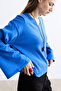 Blue V-Neck Short Sweater - 3