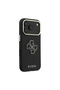iPhone 18 Pro Max Compatible Case Original Licensed Text and 4g Large Resin Logo Pu Cover Black - 4