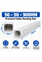 PVC Cable Trunking 50x50x900mm with Cover, Electrical Wire Duct Plastic Cable Raceway, Cable Organizer for Home, Office & Workshop Wiring - 2