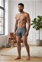 Men's Comfortable Flexible Seamless Gray Boxers - 6