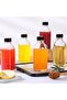 6 Pack, 4 oz Small Clear Glass Bottles with Lids & 2 Stainless Steel Funnels - 120ml Boston Rou - 5