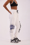 Women's White Basic Jogger Pants - 4