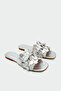 Wasa Tassel Detailed Flat Women's Slippers - Silver - 2