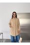 Women's Marina Fabric Stand Collar Zippered Trench Coat with Snap Pocket Detail - 5