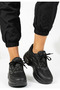 Women's Sneaker Sports Shoes Black Skin Comfortable Casual Buli - 2