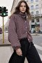 Patterned Bomber Jacket Black