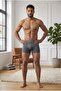 Men's Comfortable Flexible Seamless 2-Piece Gray Boxer - 4