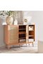 Oaktree Display Cabinet With 2 Door Rattan - Natural - 2
