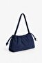 Women's Andrea Drawstring Suede Bag Navy Blue 1709 - 6
