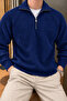Men's Sweater Half Zipper Stand Collar Thessaloniki Knitted Sweater