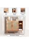 Oaktree Display Cabinet With 2 Door Rattan - Natural - 5