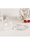 Fufu Dessert Plate With Lid, Multifunctional Plate, European-Style Household Lead-Free Glass Lid Round Pastry Dust Box Lemon - 3