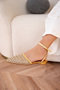 Majesty Knitted Detailed Women's Gold Ballerinas - 2