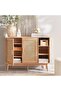 Oaktree Display Cabinet With 2 Door Rattan - Natural - 7