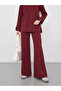 Women's Burgundy Slit Modal Fabric Crew Neck Oversize Hijab Tunic Sweatshirt - 6