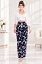 Women's 100% Viscose Patterned Loose Trousers – Elastic Waist, Soft and Comfortable for Daily Use - 2
