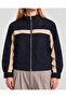 Contrast Stripe Detailed Woven Jacket Laz0019 Dark Blue - 7