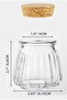 FUFU 4oz Glass Jars With Cork Cover 12 Pack - Mini Pudding Containers for Spice, Jam, Honey, Mousse - Wedding and Shower Favors, DIY and Art - 2