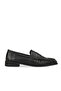 Black Leather Women's Classic Shoes