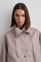 Patterned Bomber Jacket Beige - 4