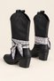 Scarf Scarf Detailed Thick Heeled Women's Cowboy Boots - 8