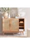 Oaktree Display Cabinet With 2 Door Rattan - Natural - 3