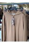 Collar Accessory Detailed Hooded Camel Suit 2021 - 2