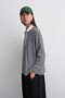 Striped Shirt Collar T-Shirt Black - 3