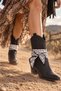 Scarf Scarf Detailed Thick Heeled Women's Cowboy Boots - 4