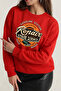 Unisex Gasoline Printed Crew Neck Sweatshirt