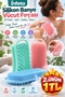 Silicone Bath Body Brush Double Sided Exfoliating Massage Shower Scrubber with Strap