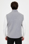 Plain Slim Fit Stand Collar Double Zipper Wool Blend Men's Vest Gray - 40966.26K - 4