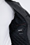 Textured Oversize Shirt Collar Hidden Button Side Pocket Wool Men's Coat Black - 21344.26K - 6