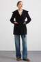 Hooded Short Coat with Pockets Black 3185 - 4