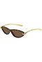 Botto Unisex Women's Metal Cat Eye Gold Gold Detail Uv400 Protected Sunglasses with Case and Cleaning Cloth as a Gift - 3