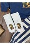 Striped Trousers, Capybara Printed Sweatshirt, Socks, Beret, Seasonal 4-Piece Baby Boy/Child Set - 3