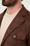 Textured Slim Fit Shirt Collar Buttoned Napa Men's Coat Brown - 39684.26K - 3