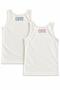 2-Piece Girls' Undershirt Set Off-White, Front and Back Printed Undershirt, Cute Rabbit Printed Cotton Girls' Undershirt, Cotton 2-Piece Underwear, Gift Undershirt Set, Girls' Underwear Undershirt-01 - 2