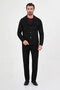 Plain Slim Fit Shirt Collar Buttoned Pocket Wool Blend Men's Coat Black - 39699.26K - 4