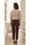 Stone Colored Buttoned Double Pocketed Shirt with Short Front and Slightly Long Flowing Back, Made of A-Quality Fabric, Short-Sleeved Shirt. - 4