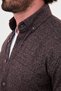 Checkered Slim Fit High Collar Lumberjack Long Sleeve Men's Shirt Brown - 27158.26K - 2