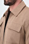 Straight Slim Fit Shirt Collar Zipper Side Pocket Pants with Drawstring Men's Coat Pants Beige - 17171.26K - 2