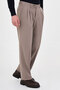 Straight Baggy Fit Double Pleated Men's Trousers Mink - 38385.26K - 5