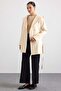 Torba Pocketed Hooded Short Coat Ecru 3185 - 4