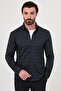 Checkered Slim Fit Classic Collar Lumberjack Long Sleeve Men's Shirt Black - 27156.26K - 2