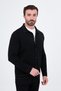 Plain Slim Fit Shirt Collar Buttoned Side Pockets Cotton Men's Knitwear Cardigan Black - 11251.26K - 5